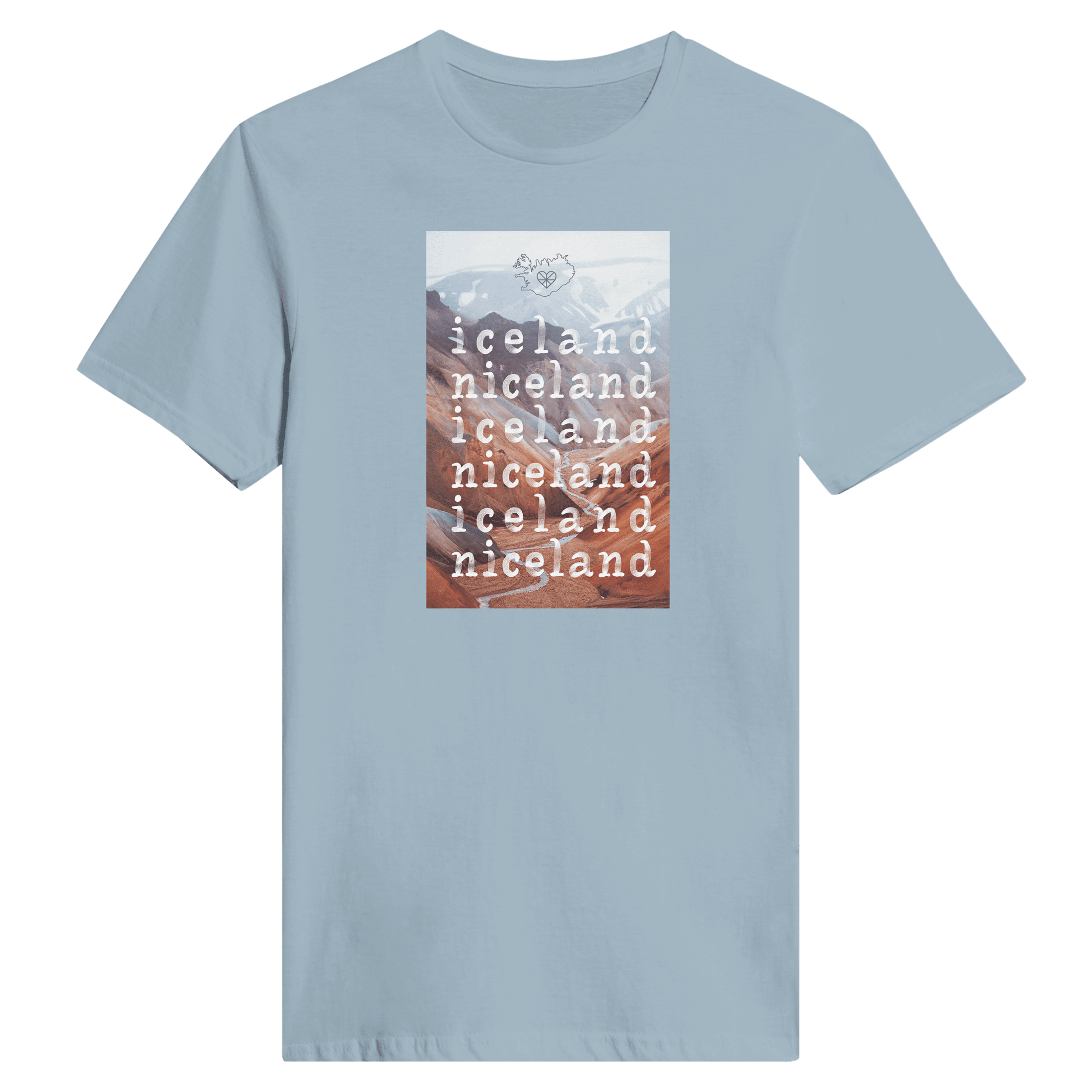 'iceland niceland' | figurbetontes basic-shirt aus baumwolle