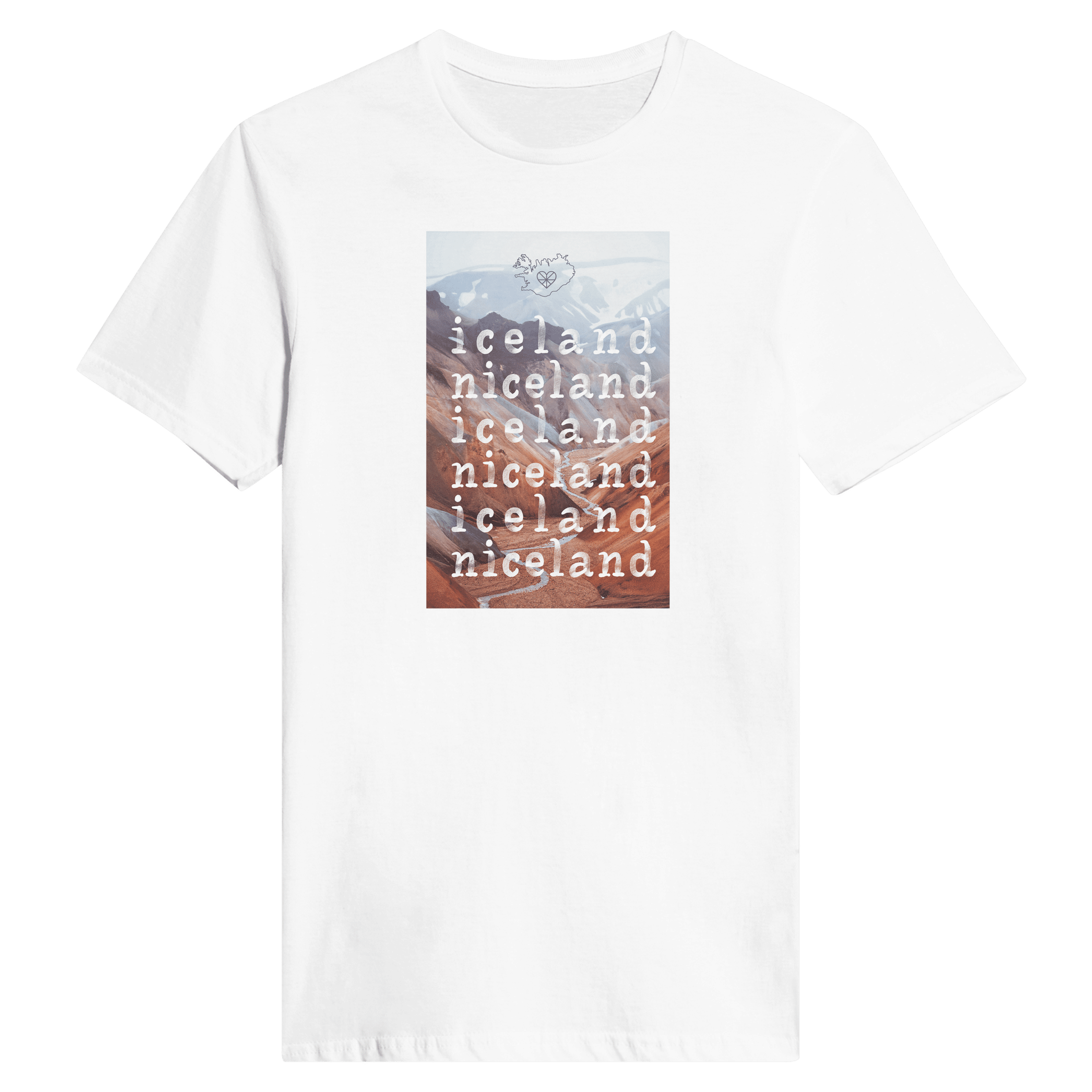 'iceland niceland' | figurbetontes basic-shirt aus baumwolle