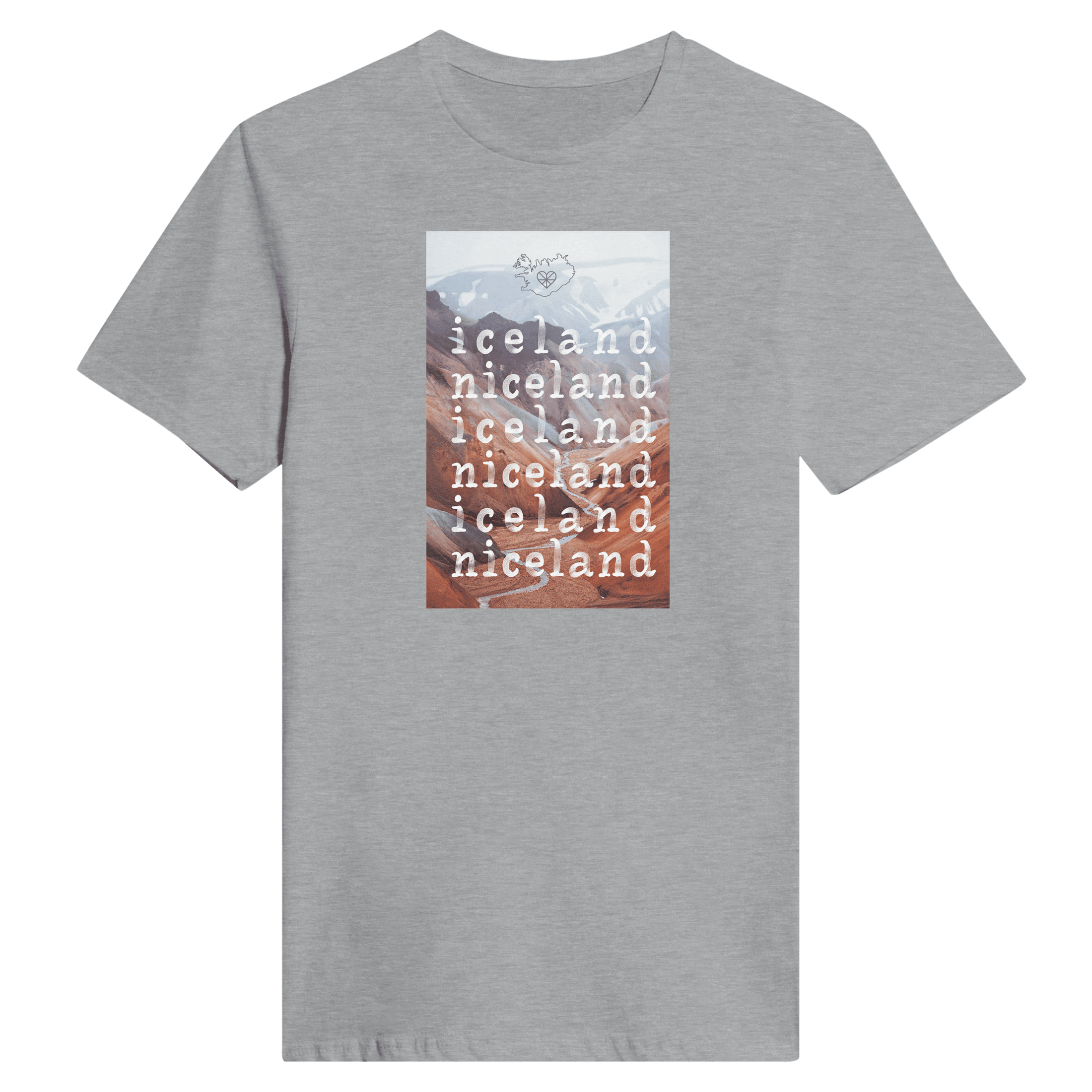 'iceland niceland' | figurbetontes basic-shirt aus baumwolle
