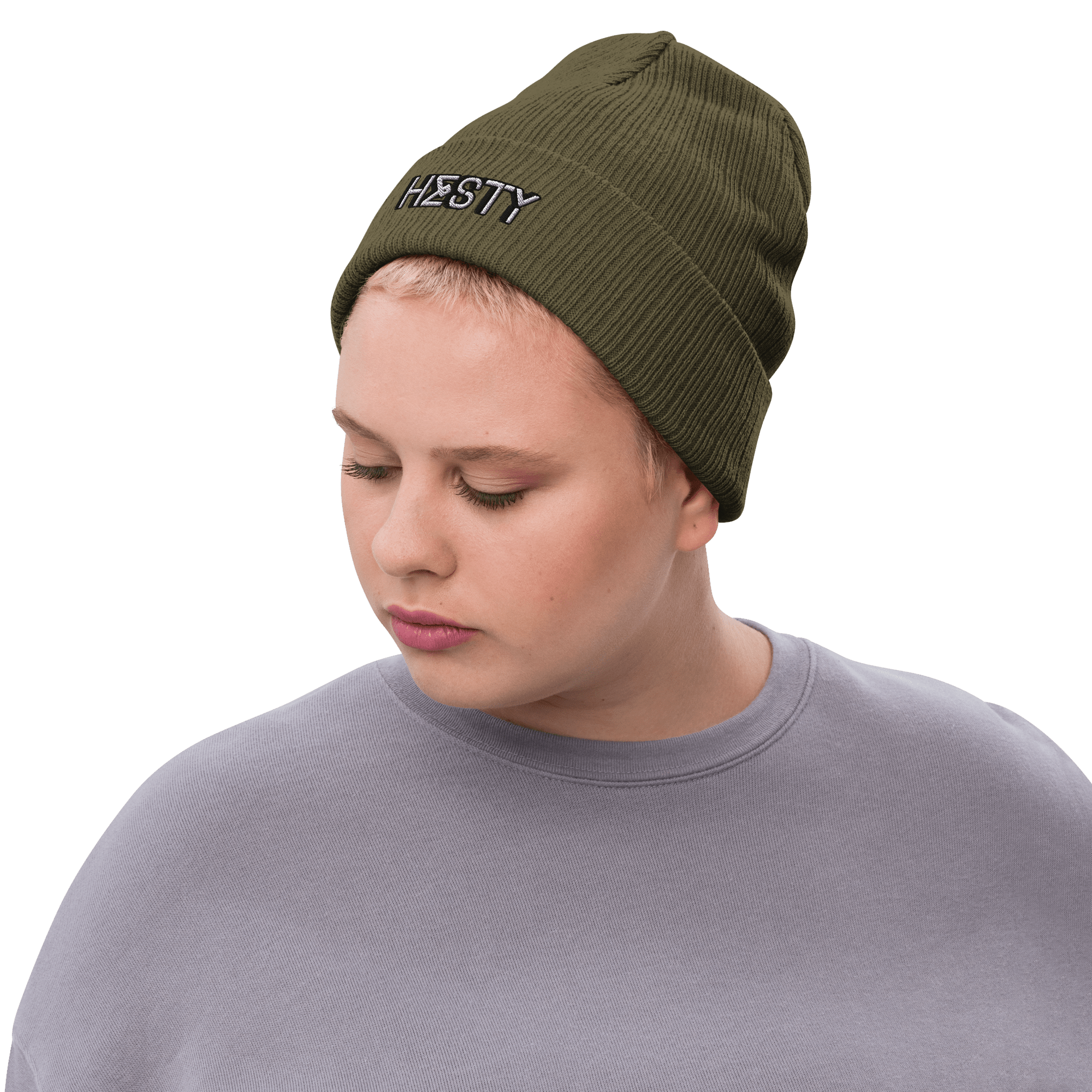 'hesty 3D logo' | beanie stick in 2 farben