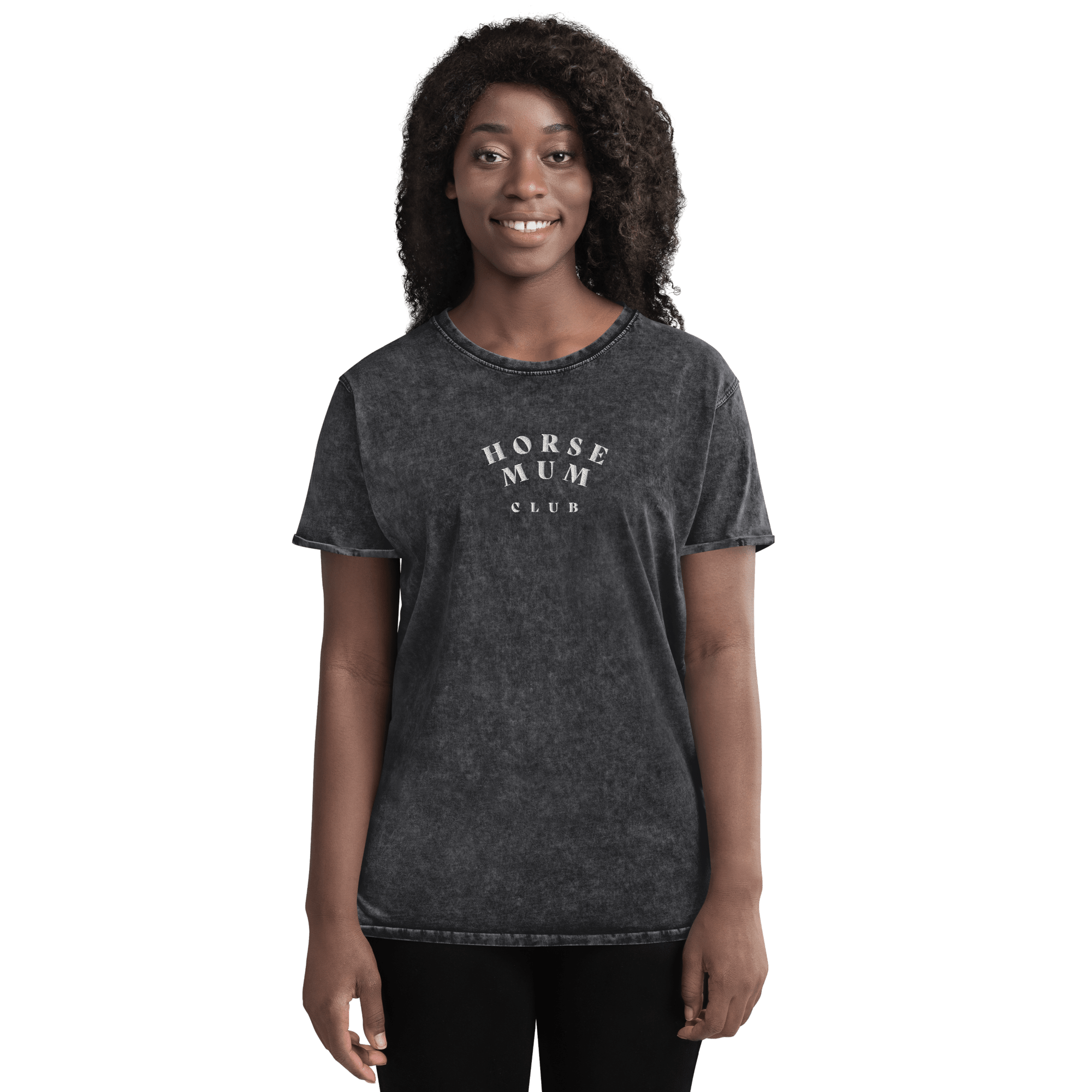 'horse mum club' | besticktes baumwoll-shirt