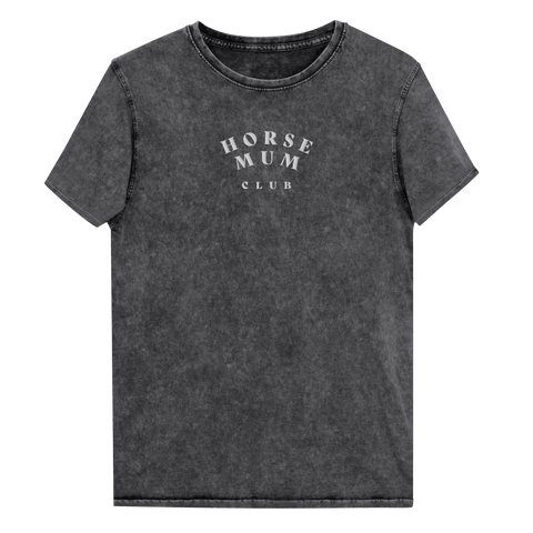 'horse mum club' | besticktes baumwoll-shirt