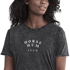 'horse mum club' | besticktes baumwoll-shirt