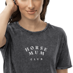 'horse mum club' | besticktes baumwoll-shirt