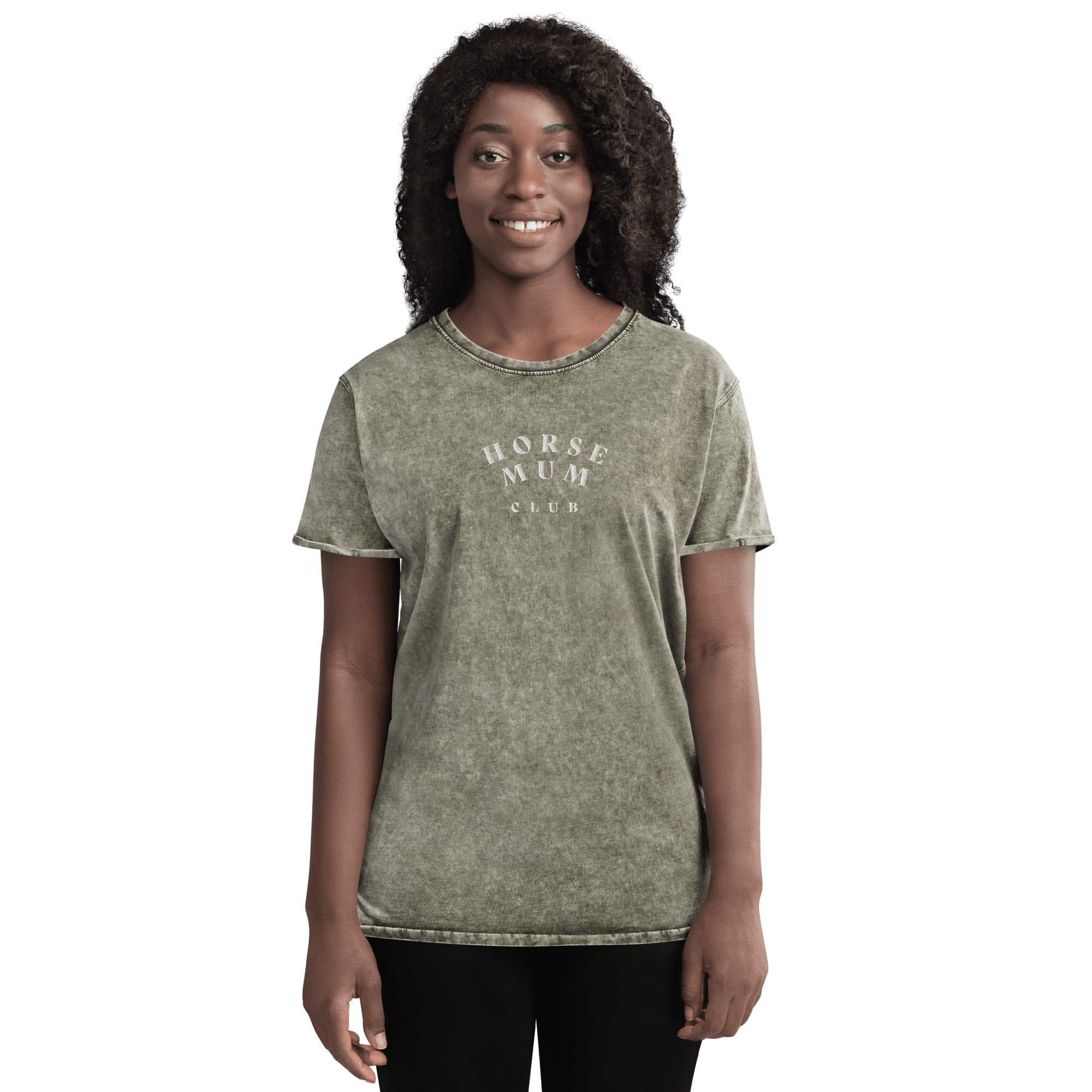 'horse mum club' | besticktes baumwoll-shirt