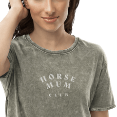 'horse mum club' | besticktes baumwoll-shirt