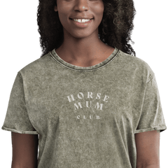 'horse mum club' | besticktes baumwoll-shirt