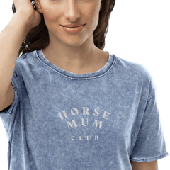 'horse mum club' | besticktes baumwoll-shirt