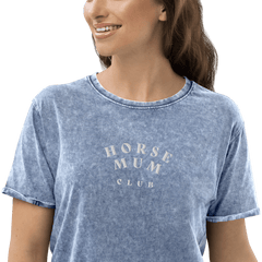 'horse mum club' | besticktes baumwoll-shirt