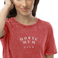 'horse mum club' | besticktes baumwoll-shirt