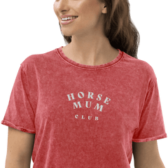'horse mum club' | besticktes baumwoll-shirt