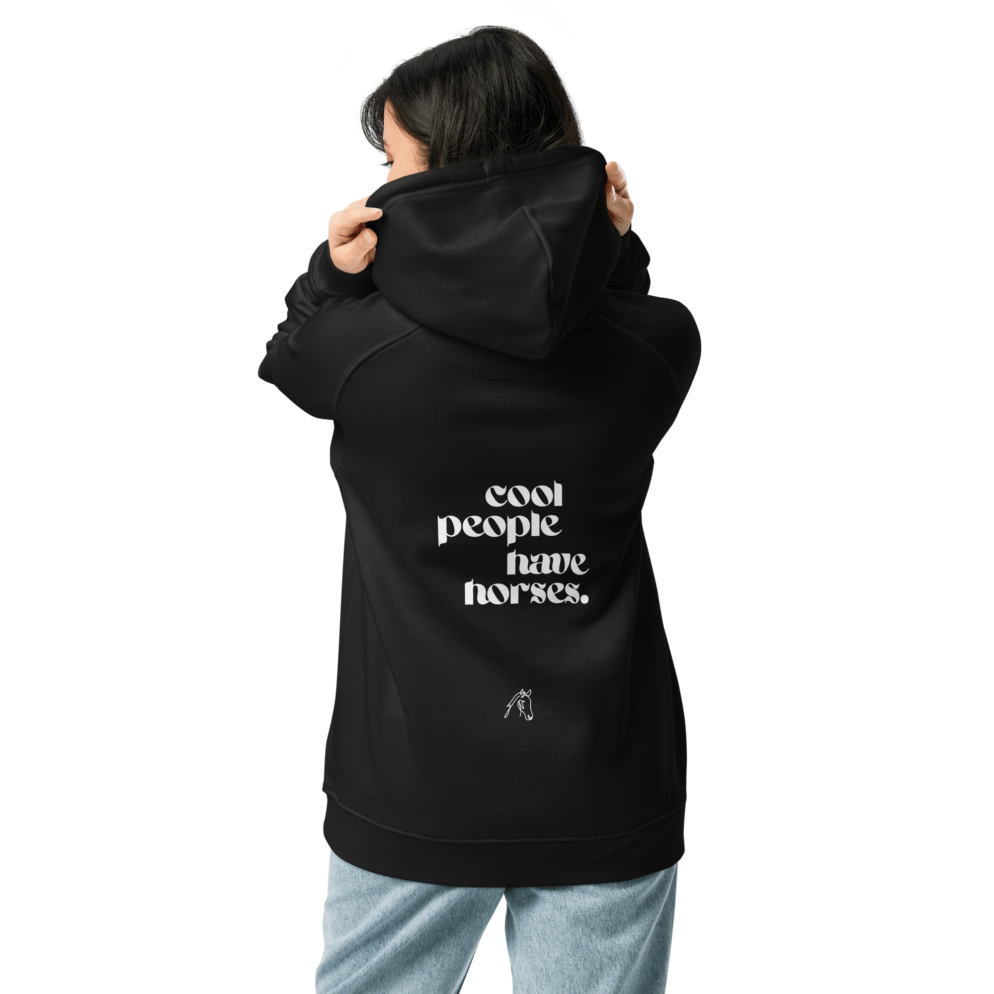 'cool people have horses' | hoody aus 100 % bio-baumwolle