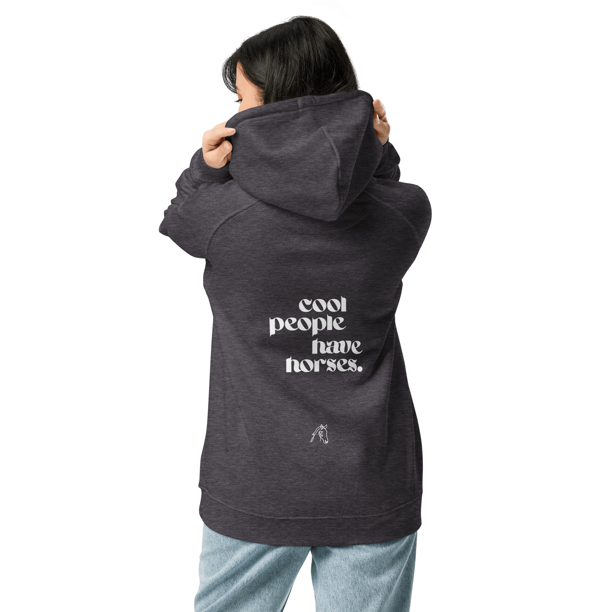 'cool people have horses' | hoody aus 100 % bio-baumwolle