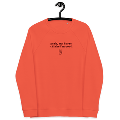 'my horse thinks i'm cool' | sweatshirt aus 100 % baumwolle