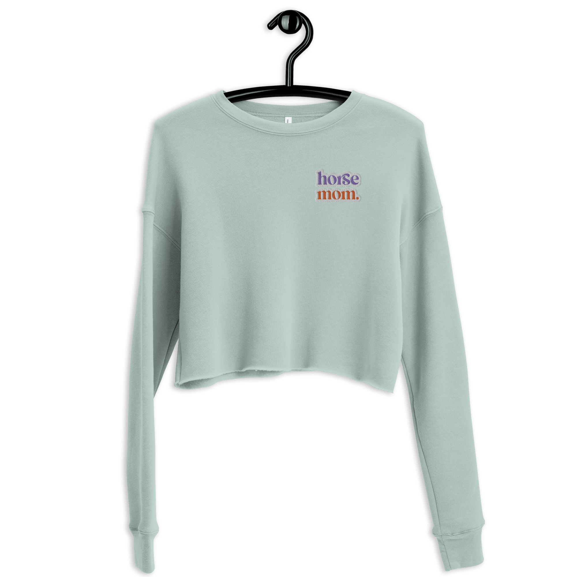 'horse mom' | cropped fleece-pullover stick